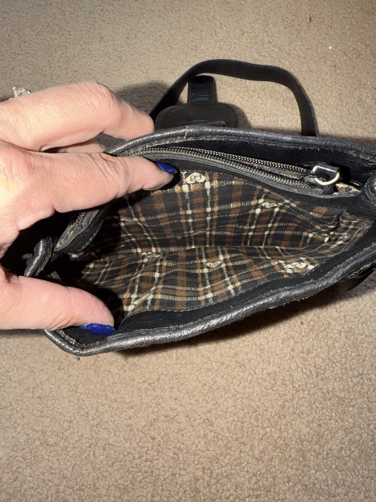 Brighton RACHEL HIDDEN drop down Secret Wallet Organizer Shoulder Bag