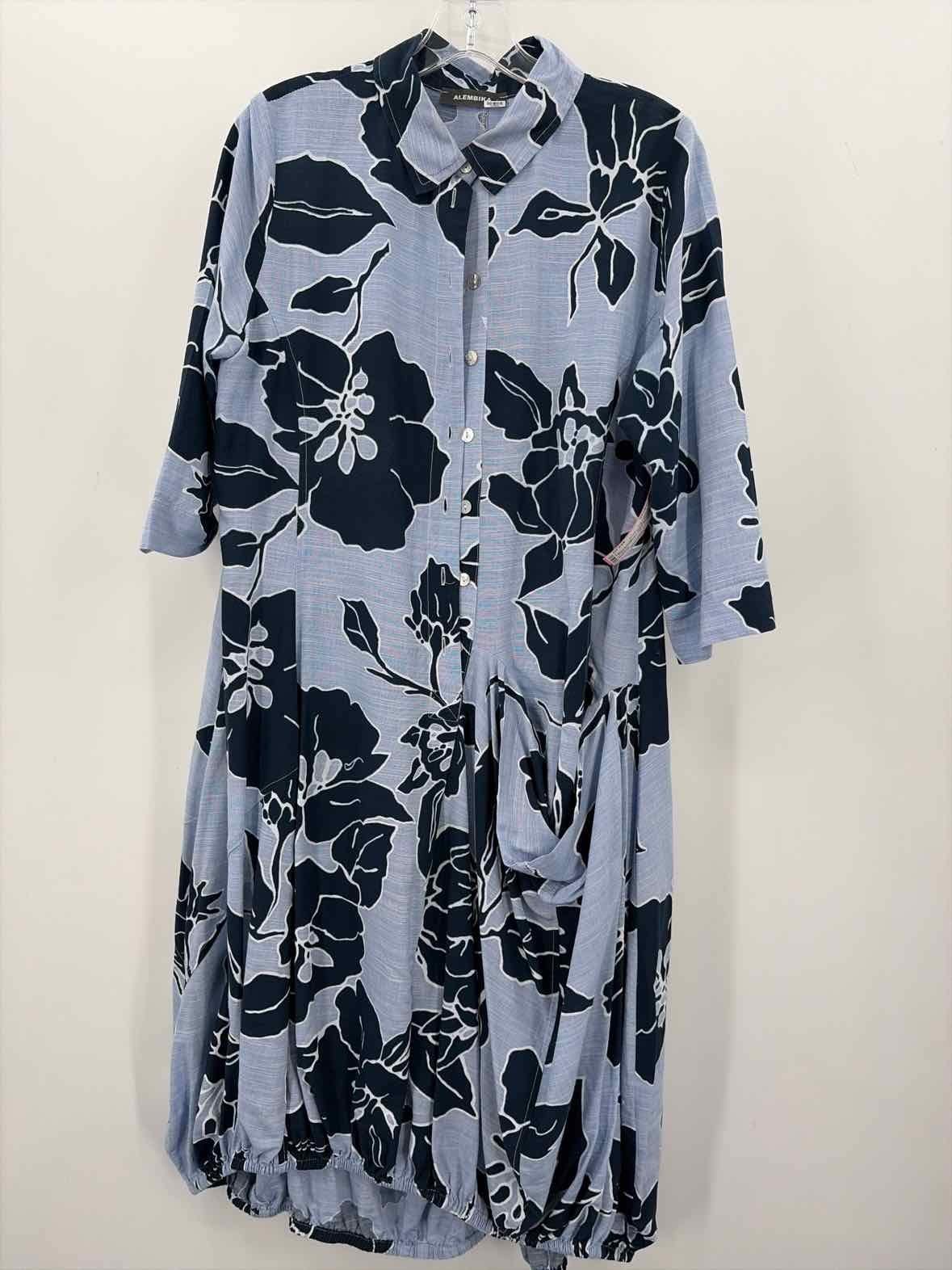 Pre-Owned Alembika Blue Size 1/Small Long Long Sleeve Dress