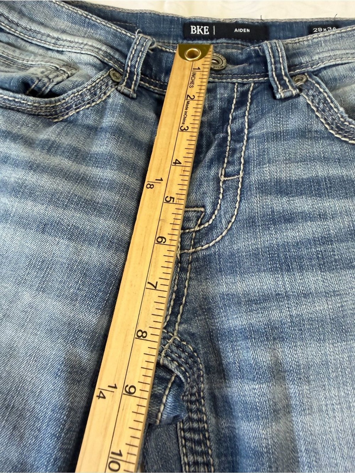 BKE Aiden Jeans Mens 29×34 Straight Leg Medium Wash Stretch Denim Buckle
