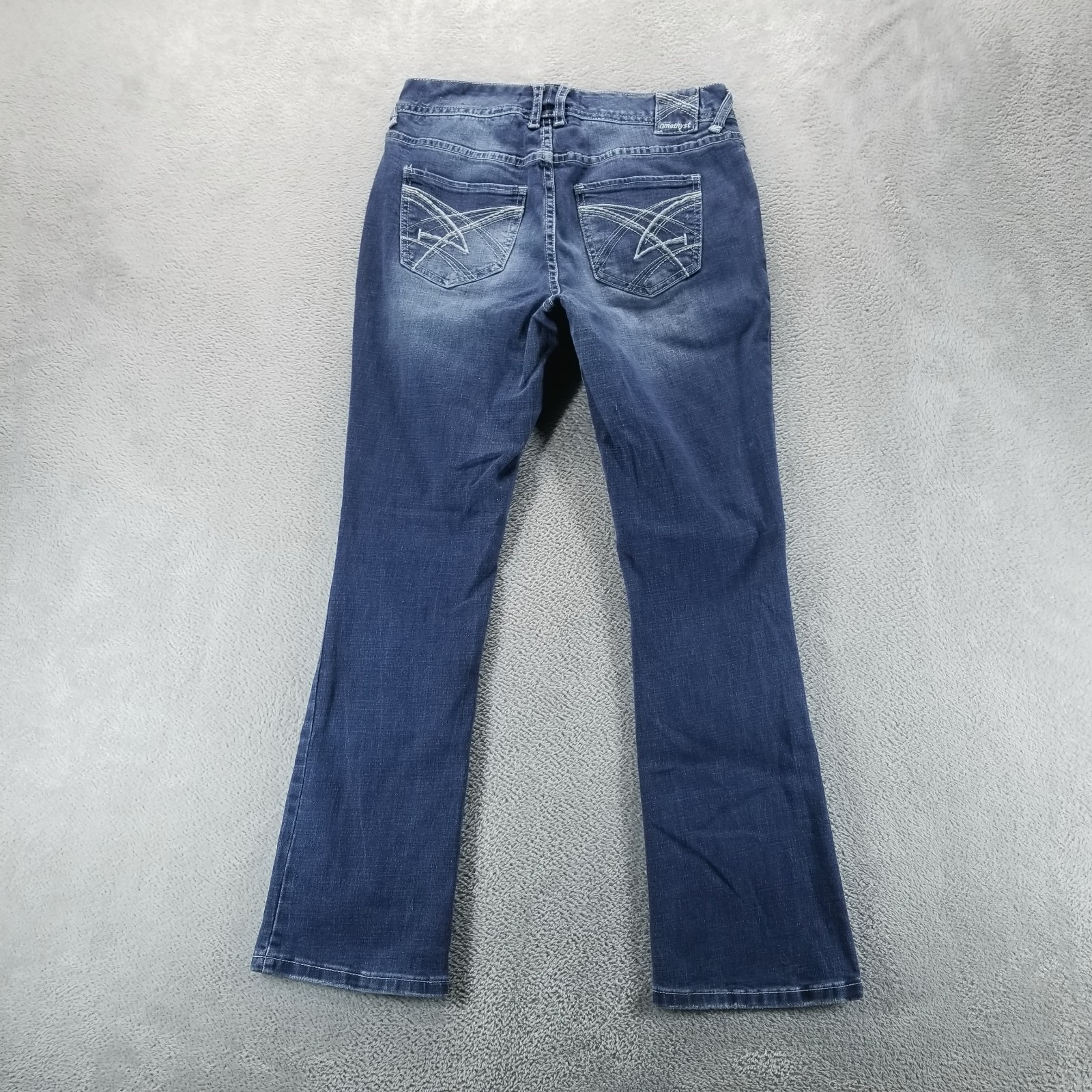 Amethyst Jeans Womens 8 Blue Bootcut Dark Wash Stretch Low Rise Y2K