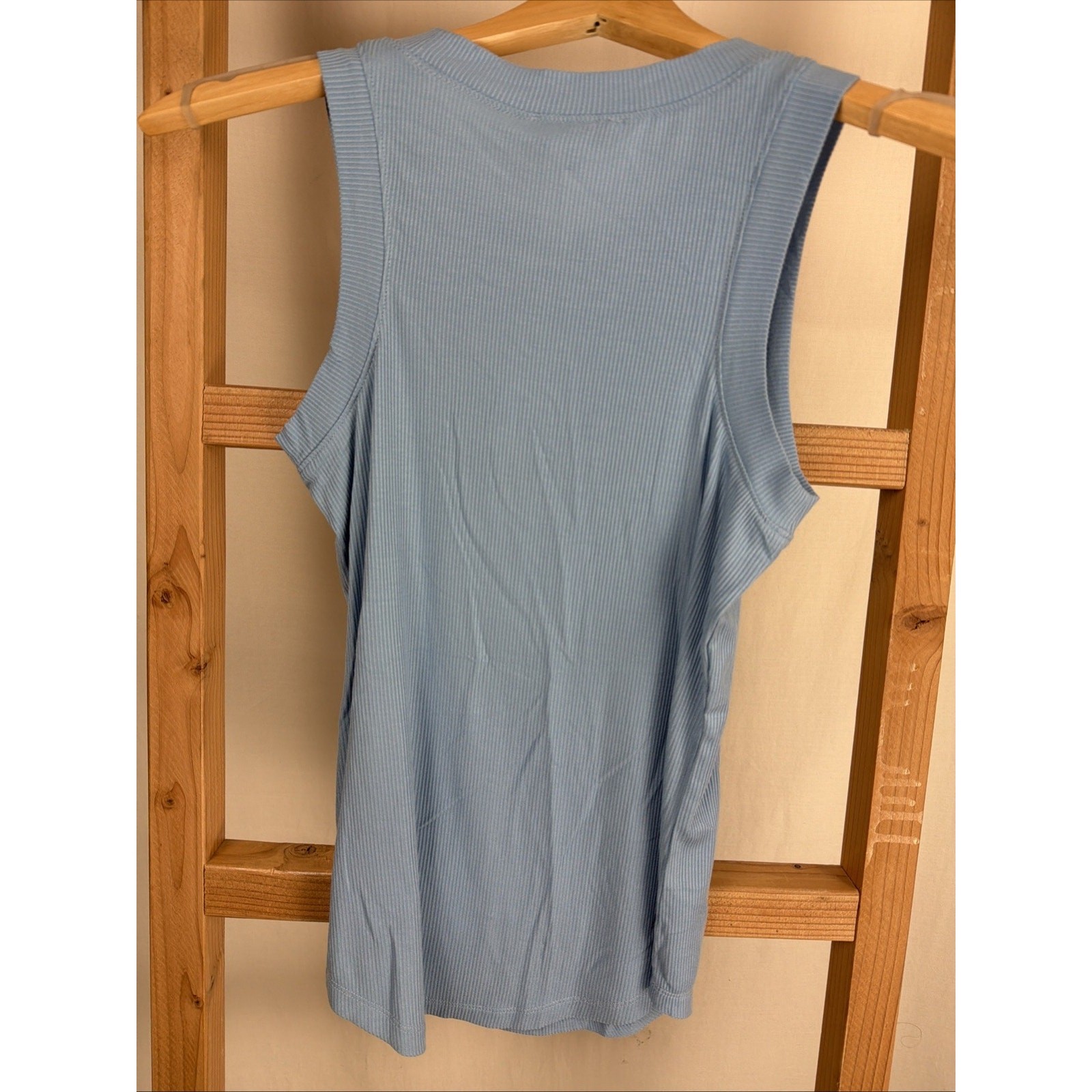 NWT Another Love Dear John CLEO Ocean Blue Ribbed Tank Top #1106 Size XL