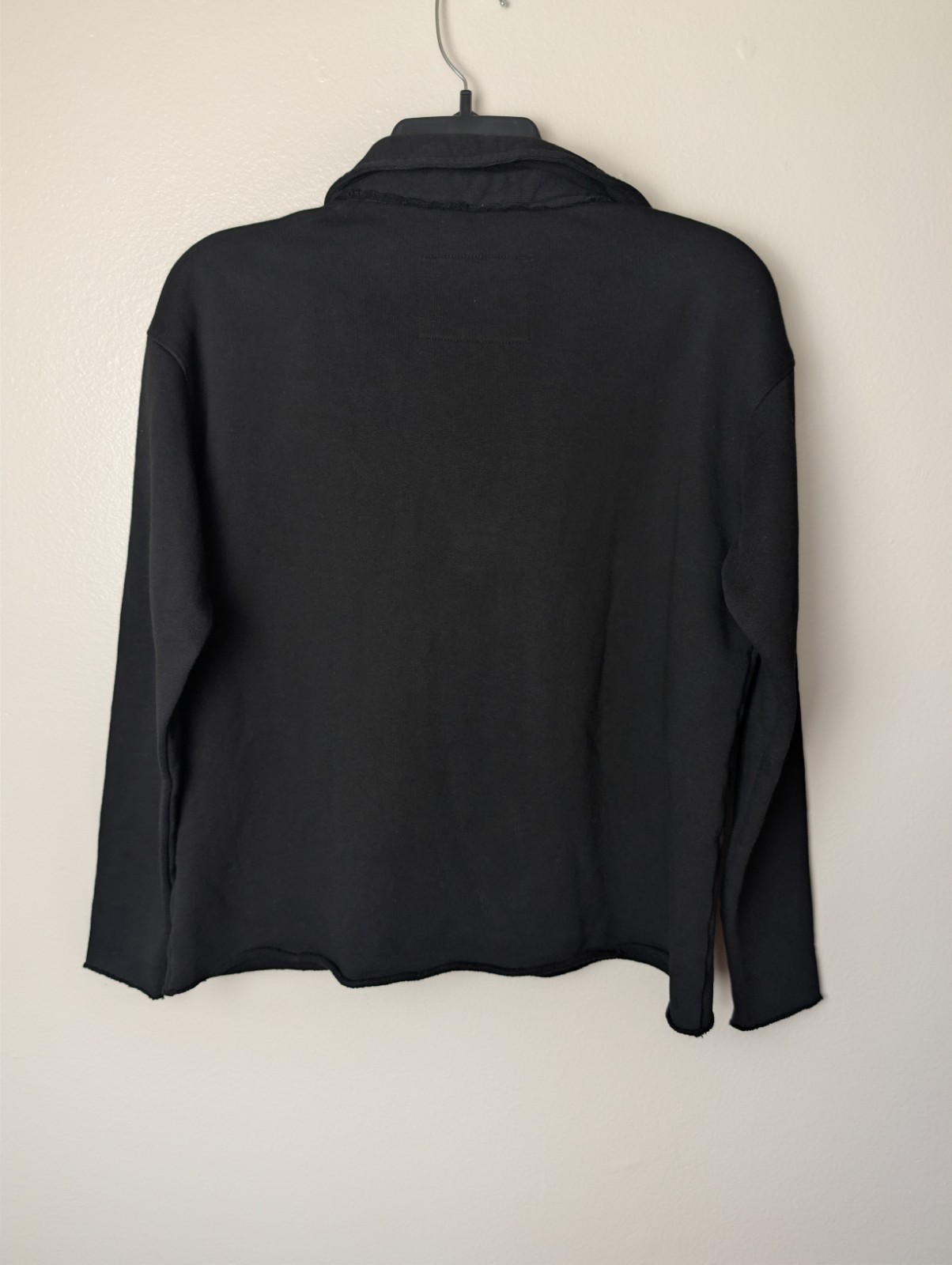 Frank & Eileen Patrick Popover Henley Triple Fleece Black XS NEW $238
