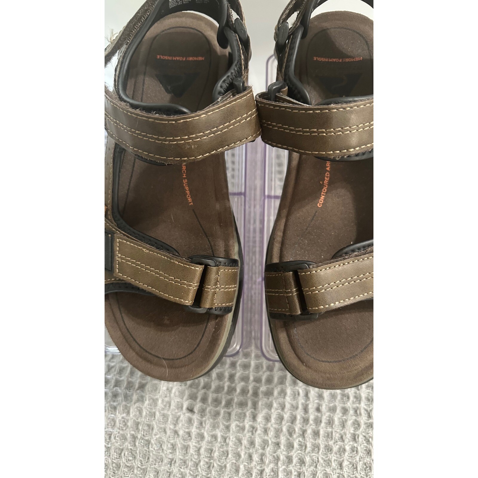 Ozark Trail Brown Sandals Memory Foam Insole Contoured Arch Support