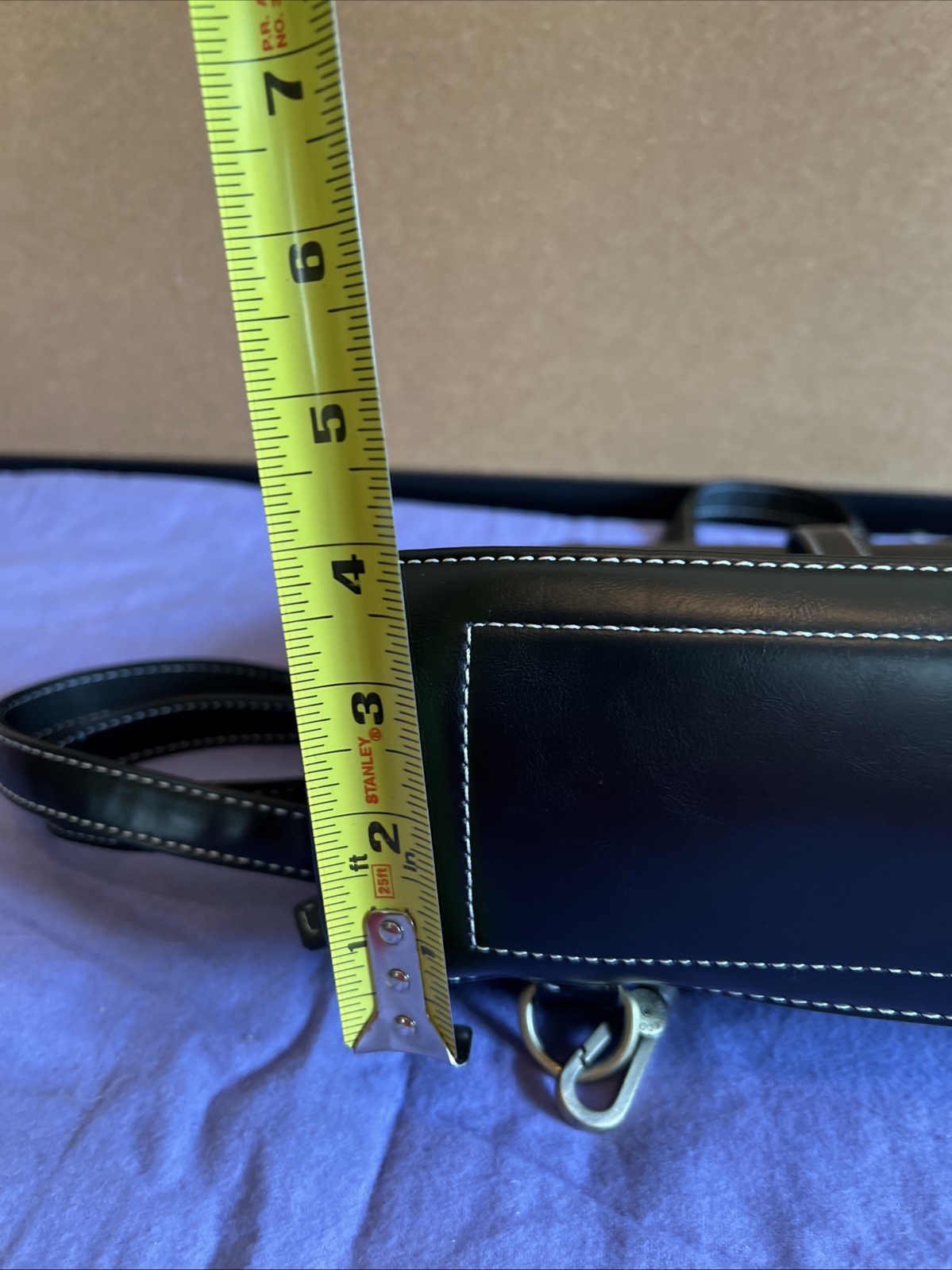 ECOSUSI Black Faux Leather Backpack Satchel Excellent Condition!