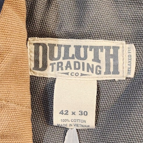 Duluth Trading Fire Hose Ultimate Cargo Pants Mens 42X30 Gray Heavyweight Gusset