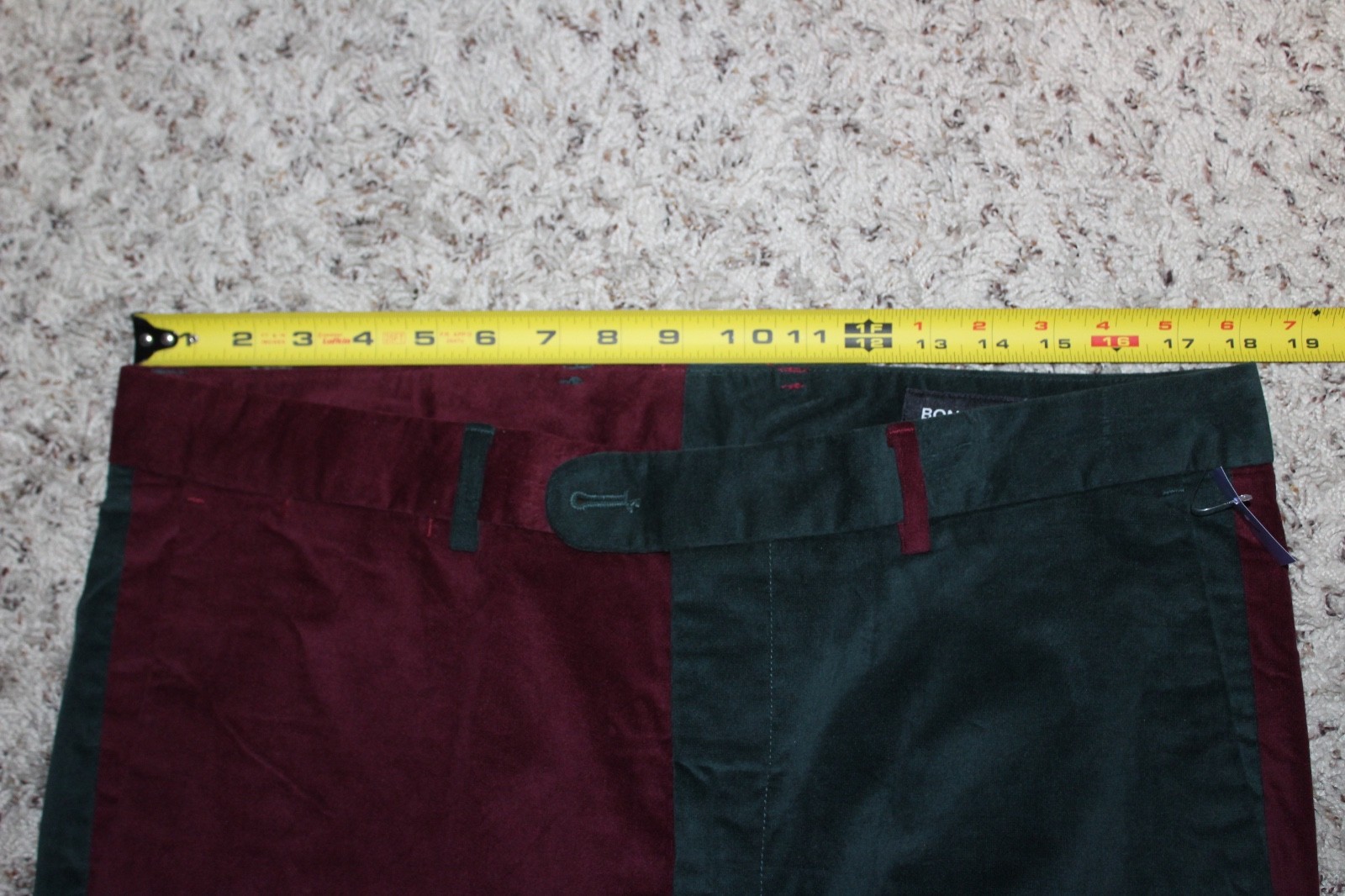 Bonobos Pants Mens 35X32 ColorBlock Two Tone Straight Chinos Cotton Felt-Like