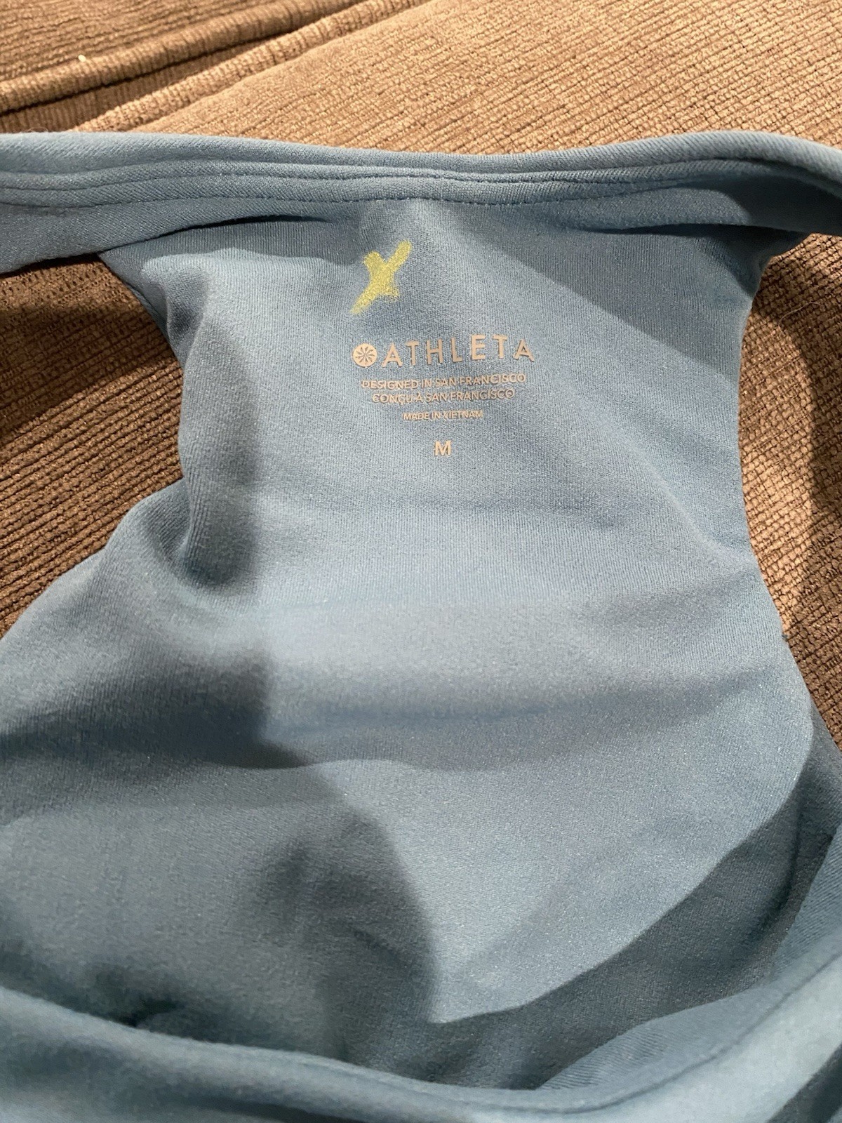 NWT Athleta Conscious Crop D-DD Top In Powervita Teal Green Sz M #531221 NEW