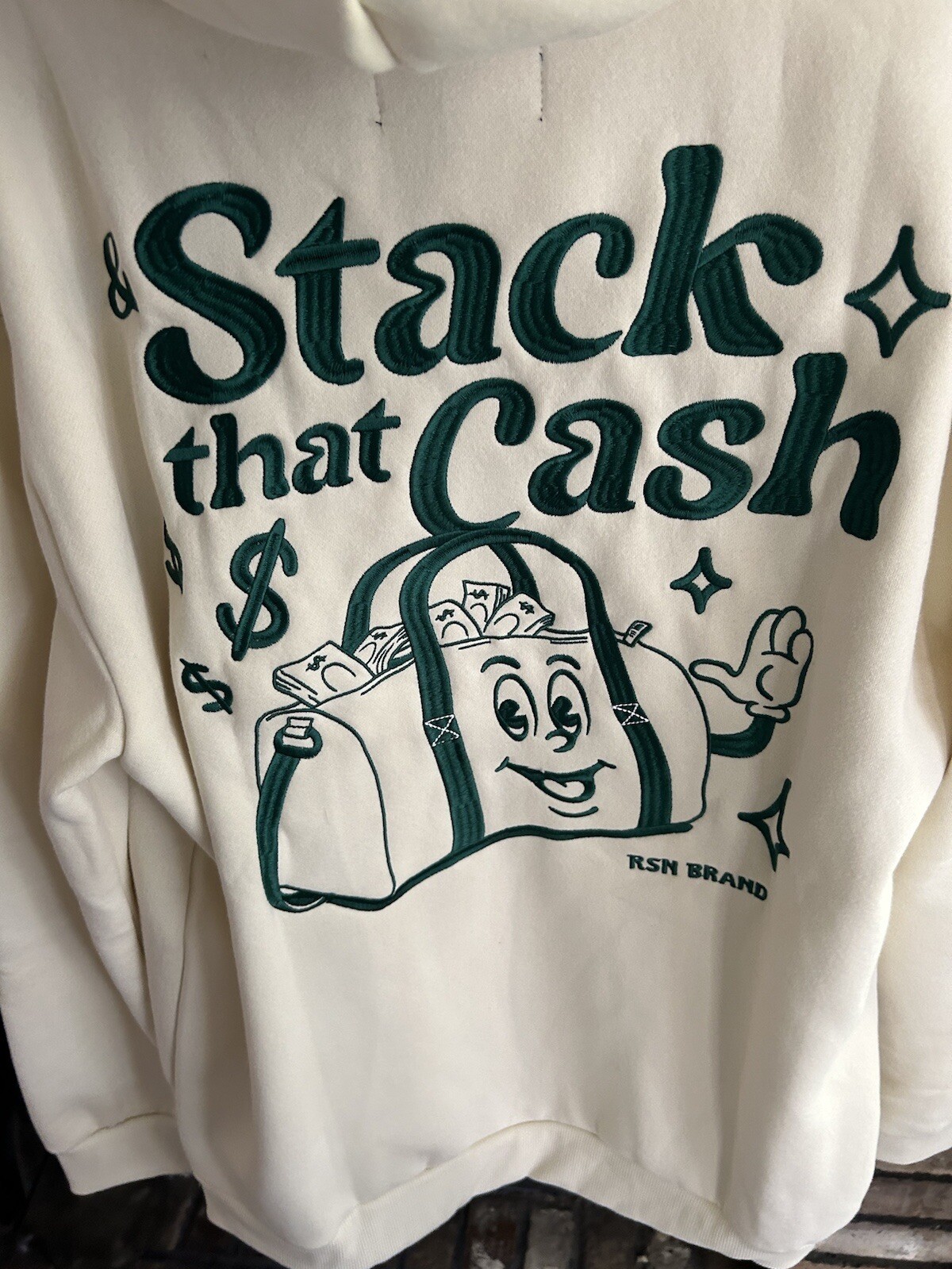 Reason Brand Secure the Bag Stack that Cash XXL White NWT Urban Street Wear
