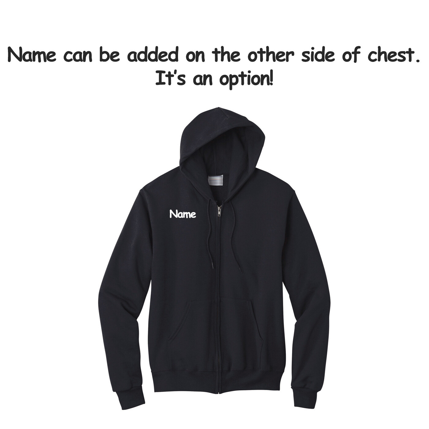 Stop sign embroidered full zip hoodie, custom make hoodie