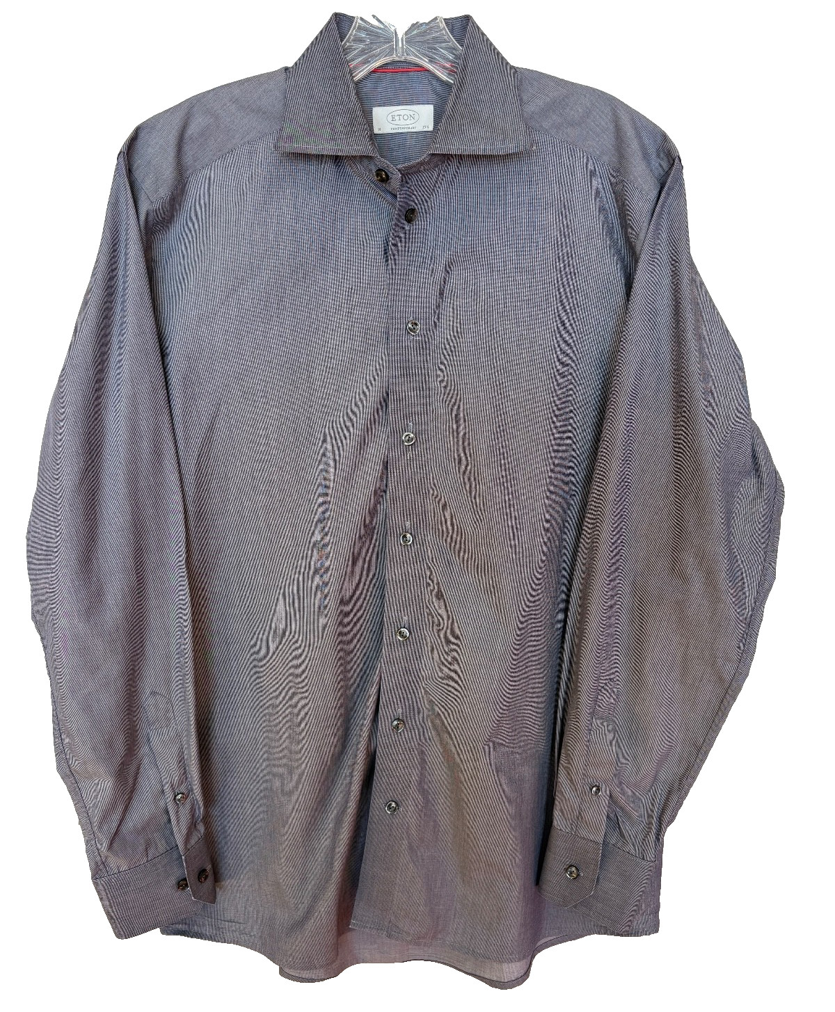Eton of Sweden Contemporary Dress Shirt Mens 15.5 – 33 Gray 100% Cotton