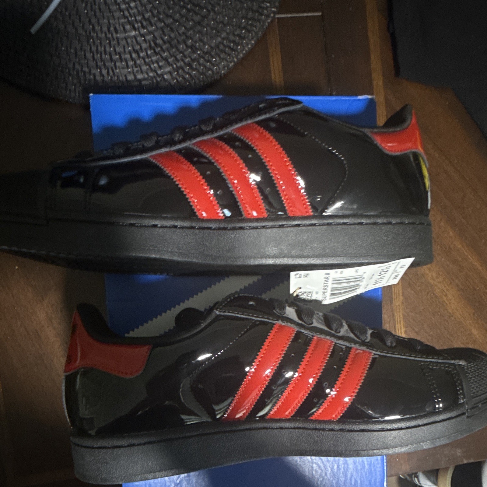 adidas Superstar II patent black/red Size 11.5 BRAND NEW IN BOX