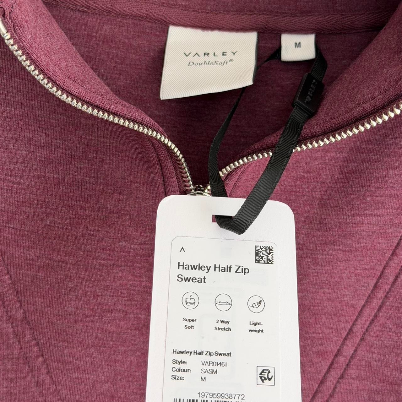Varley Hawley Half-Zip Sweat in Sassafras Marl, Size Medium