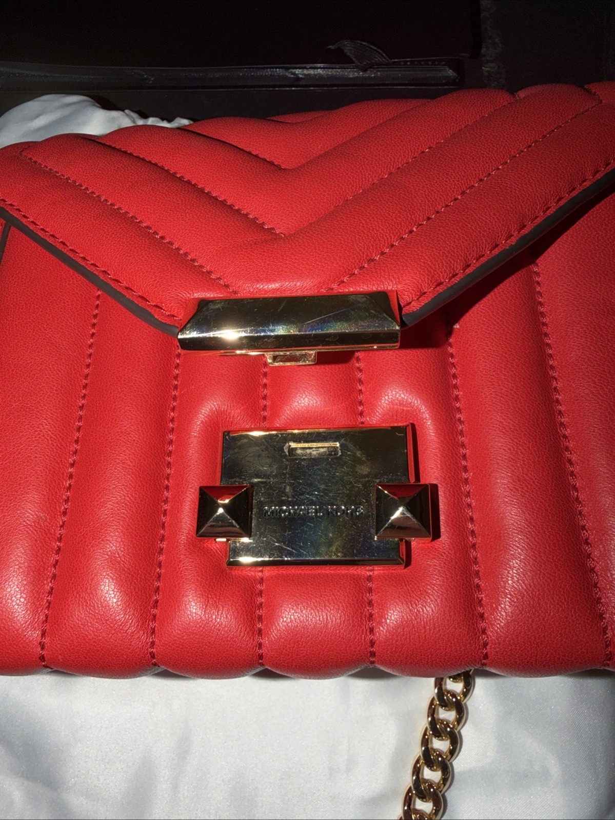 MICHAEL KORS, Lambs Leather, Whitney Quilted Convertible Shoulder Bag, Small