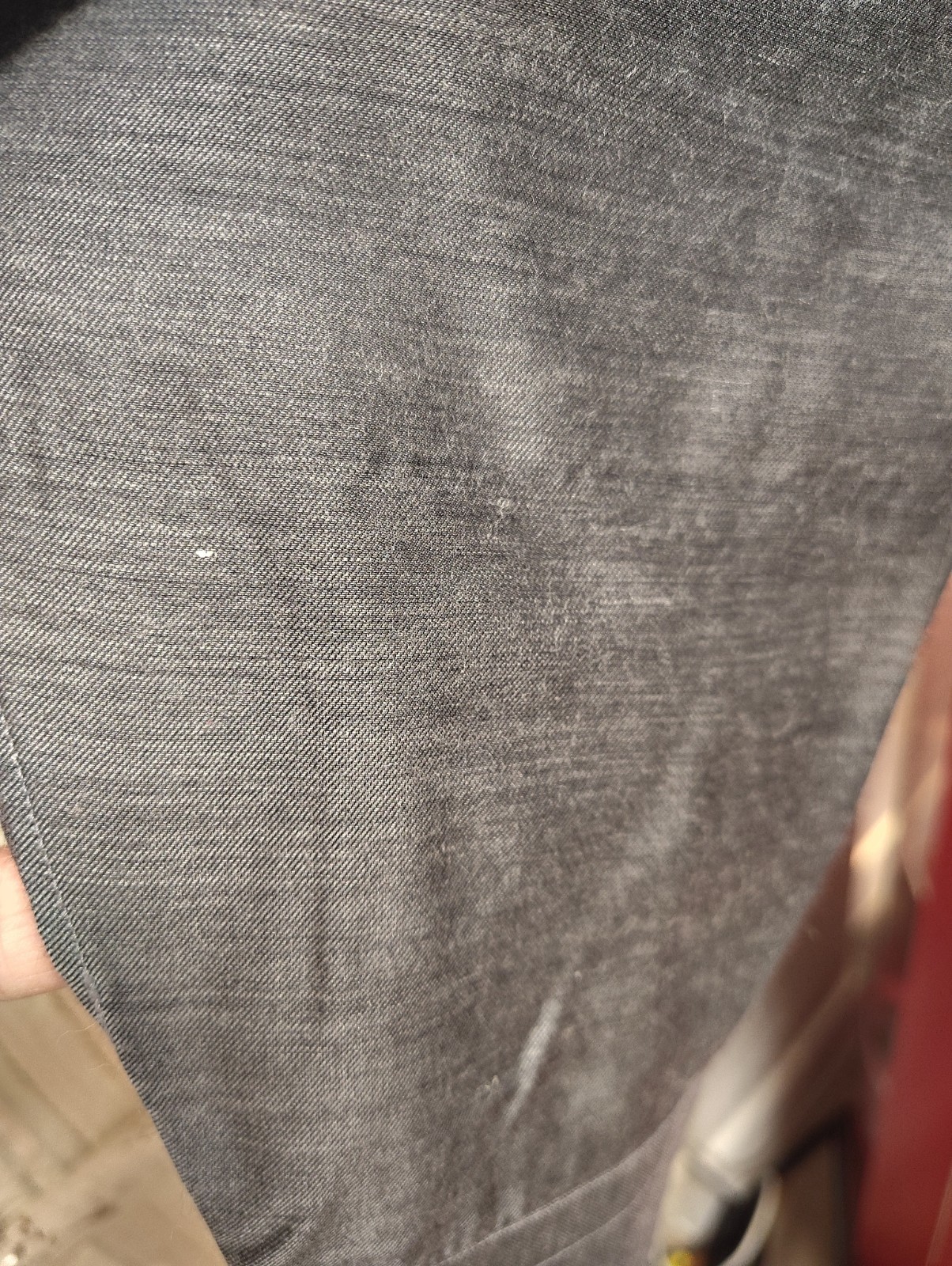 Rare Sulka Shirt Mens L Flawed, Silver Titanium, Silk/Cashmere