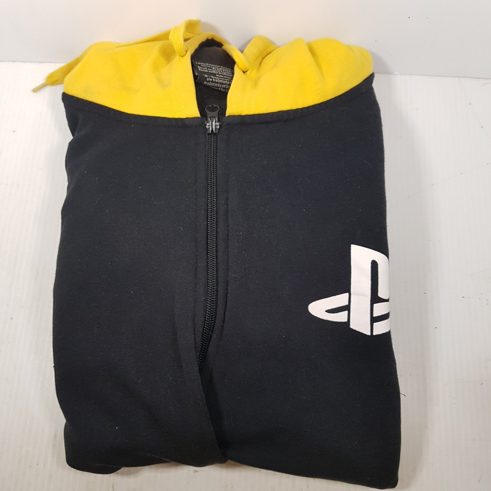 Playstation XL hooded jumper Ebgames full zip black yellow green blue red