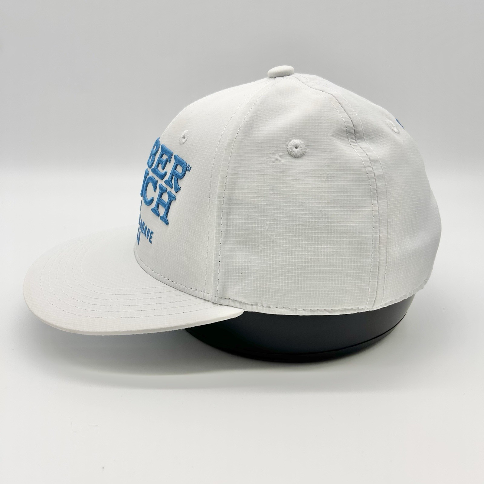 Weber Ranch Snapback Hat Cap White Blue Mesh Trucker Vodka Adjustable