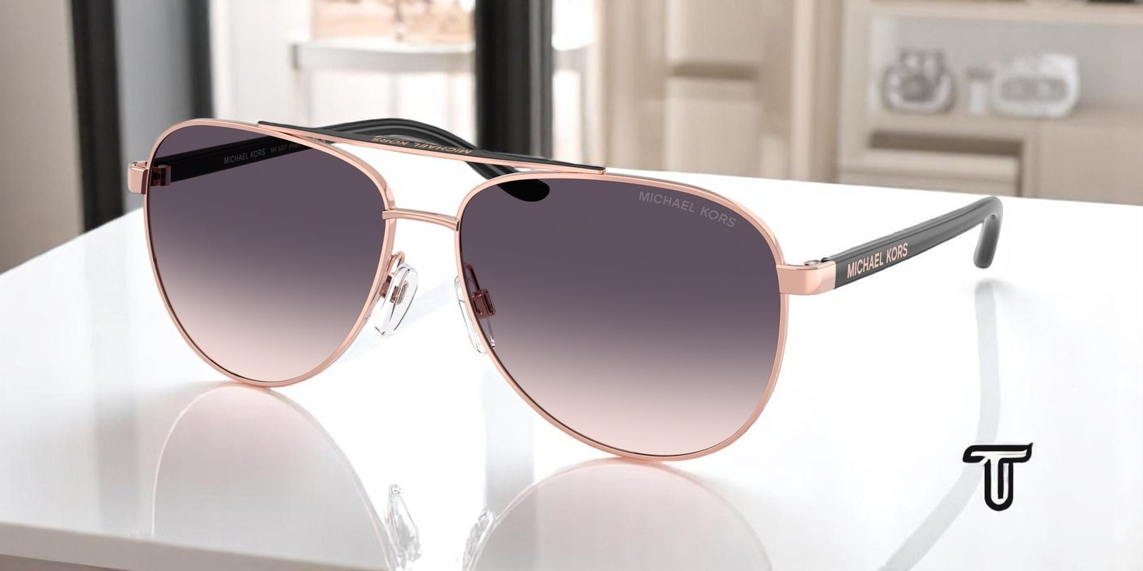 MICHAEL KORS MK5007 109936 Hvar Rose Gold Grey Rose Grad 59mm Women’s Sunglasses