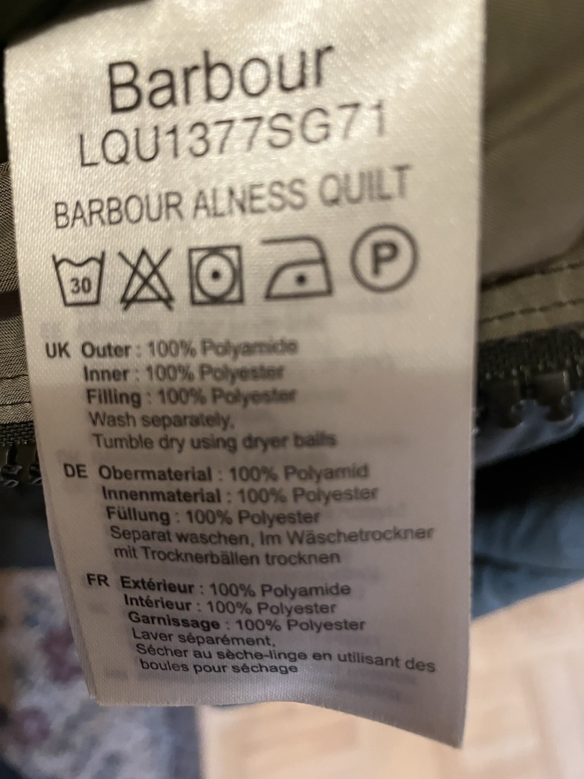Barbour Alness Quilt Jacket – US8