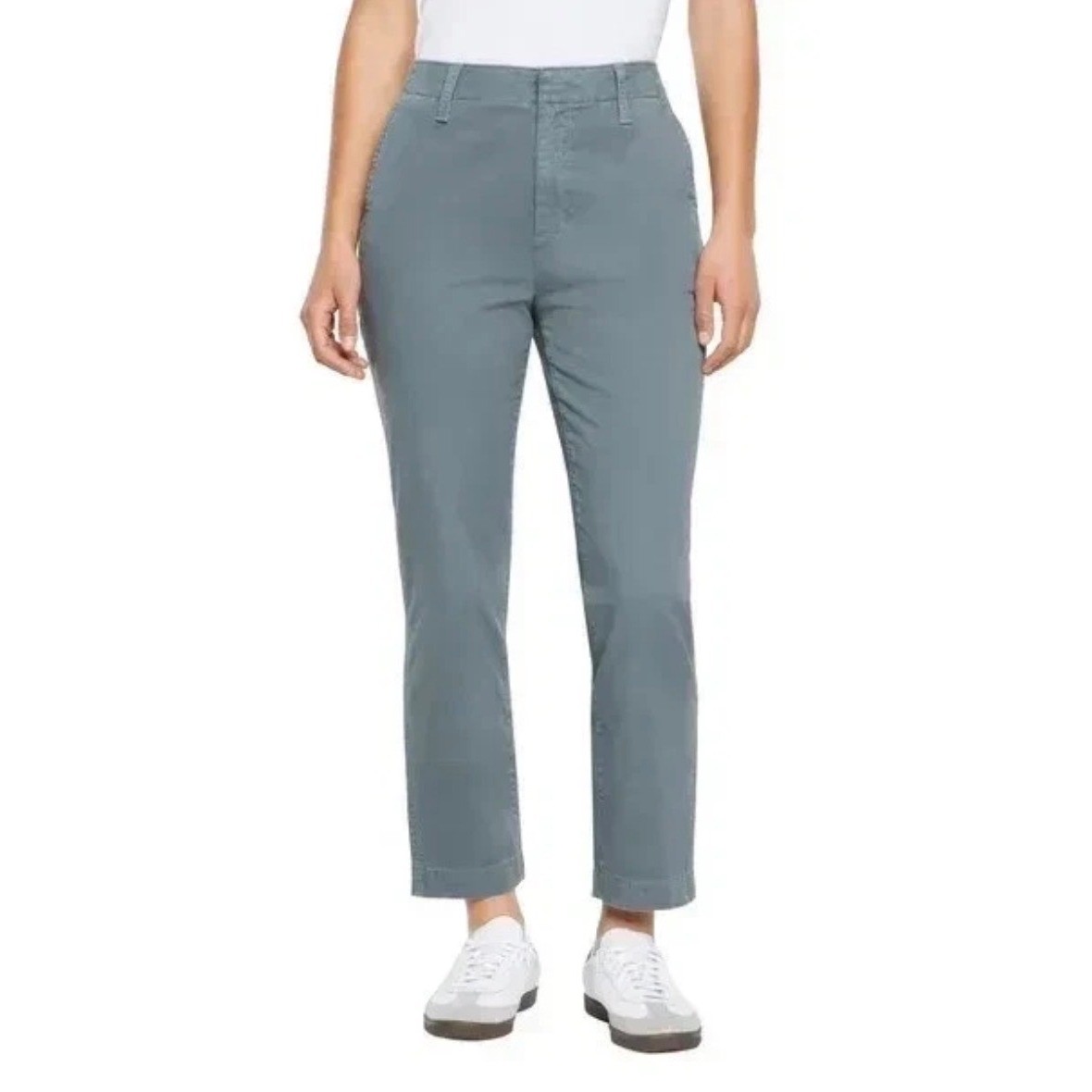 NWT GAP Slim Ankle Pant Green Chino Trousers Womens 12 Preppy Classic Casual