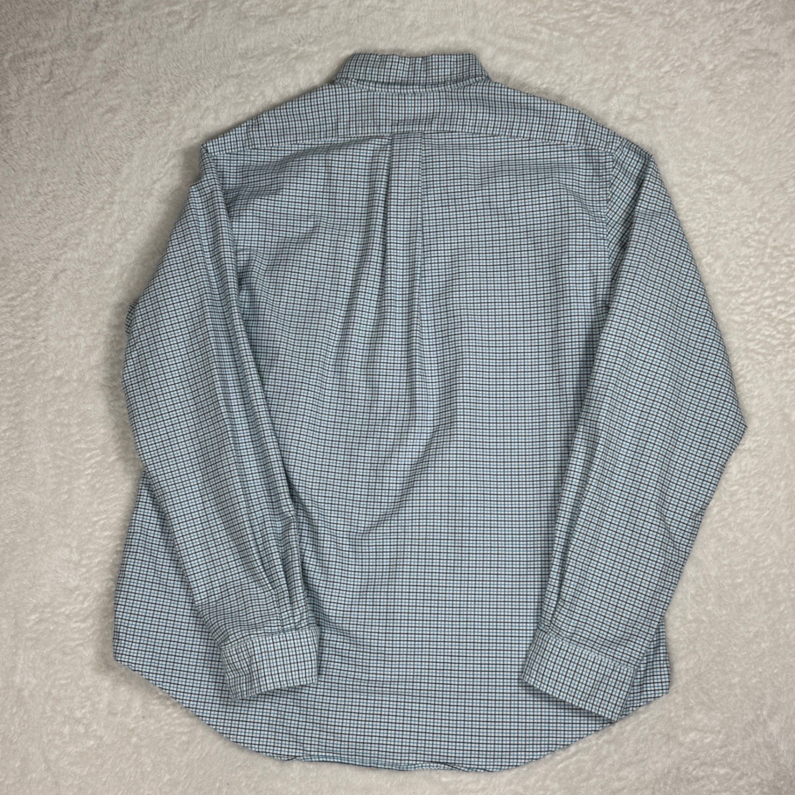 Ralph Lauren Button Down Shirt Mens XL Blue Preppy Plaid Custom Fit
