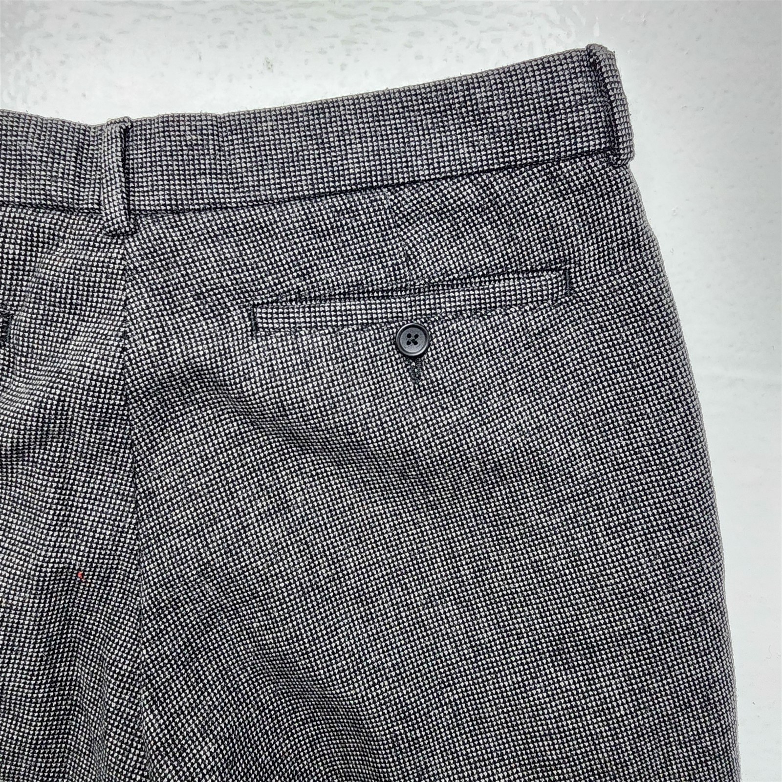 Banana Republic 32×30 Gray Nailhead Tweed Wool Blend Gavin Lined Trousers Mens