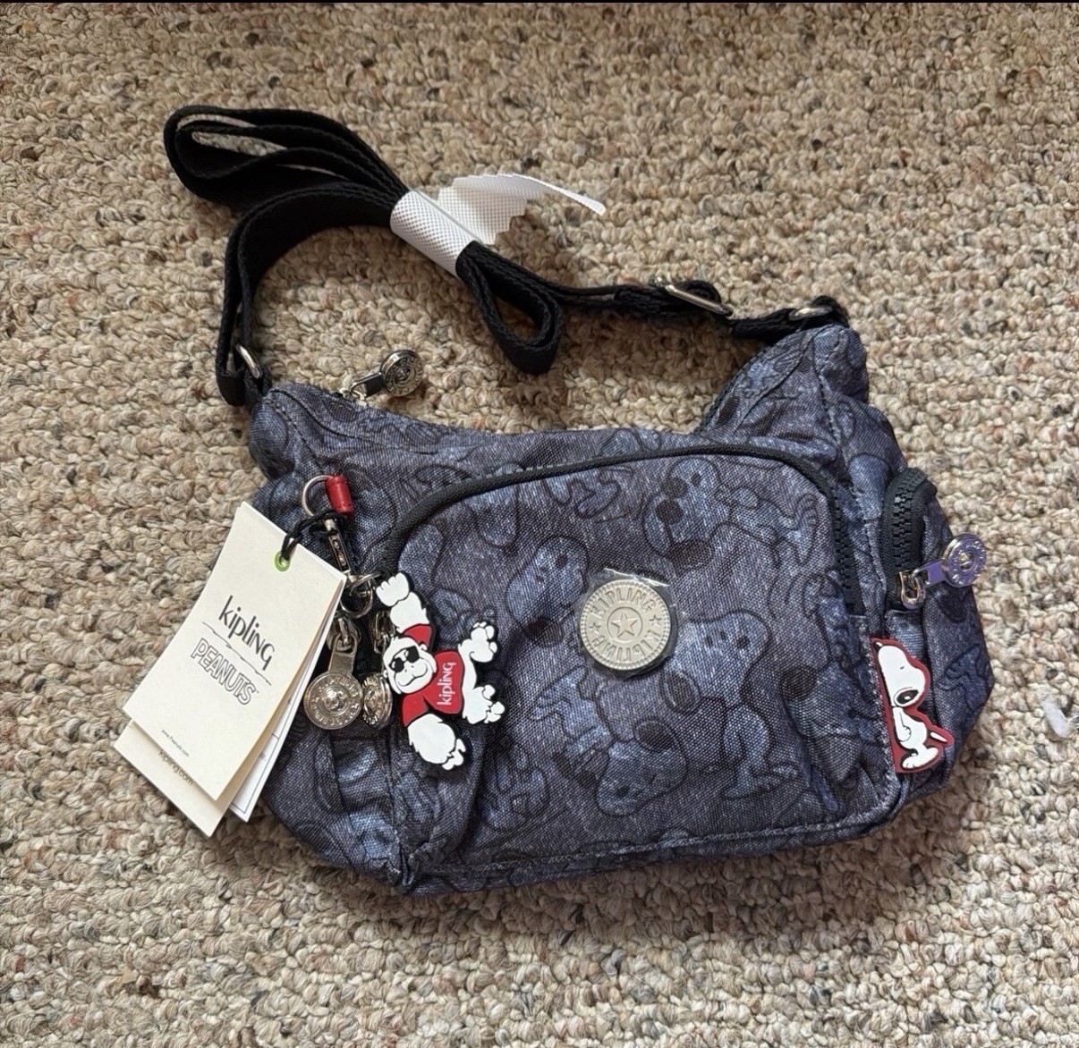 NWT Snoopy Kipling crossbody Gabbie Mini Bag