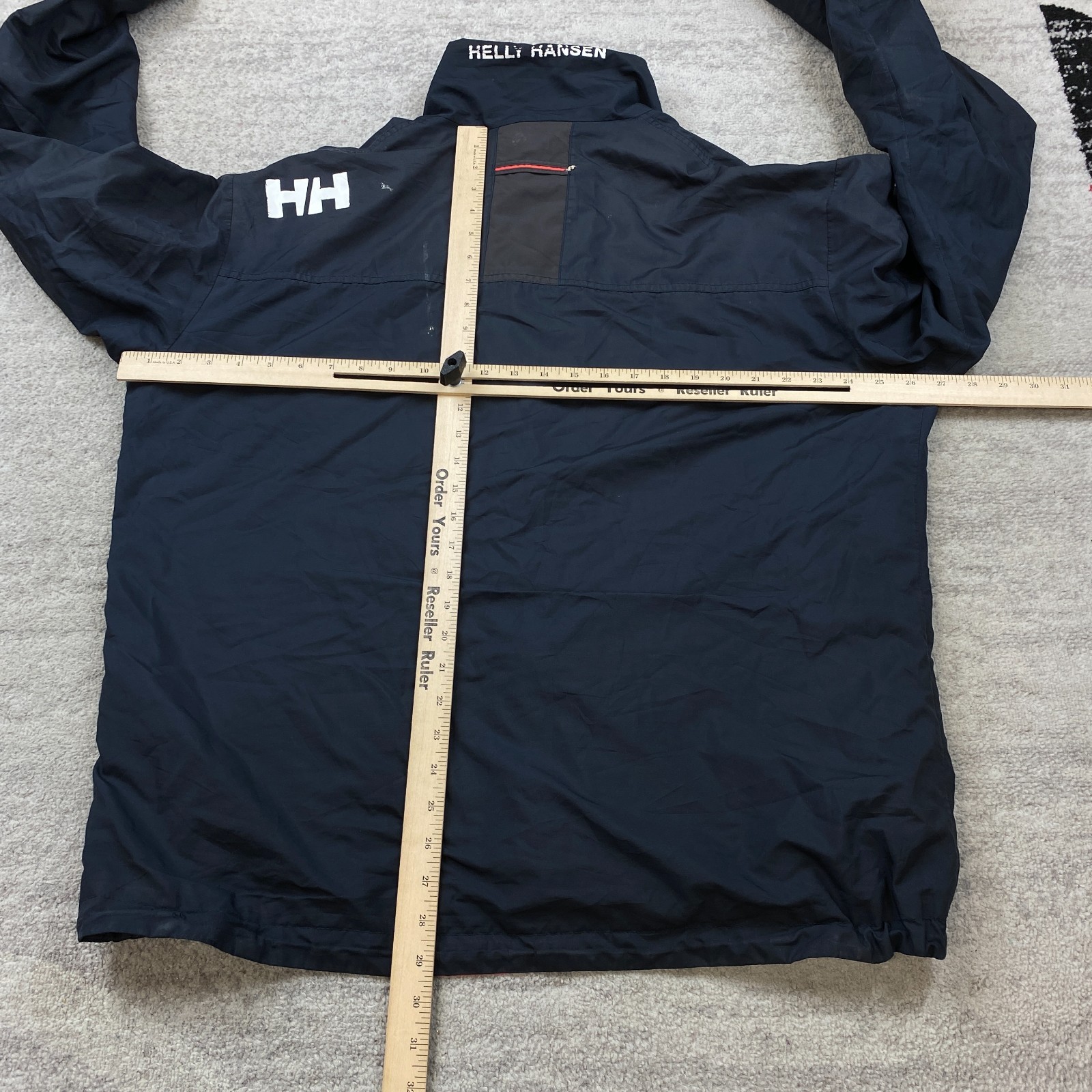 Helly Hansen Sailing Crew Waterproof Coat Jacket XL Black Full Zip Outdoor Rain