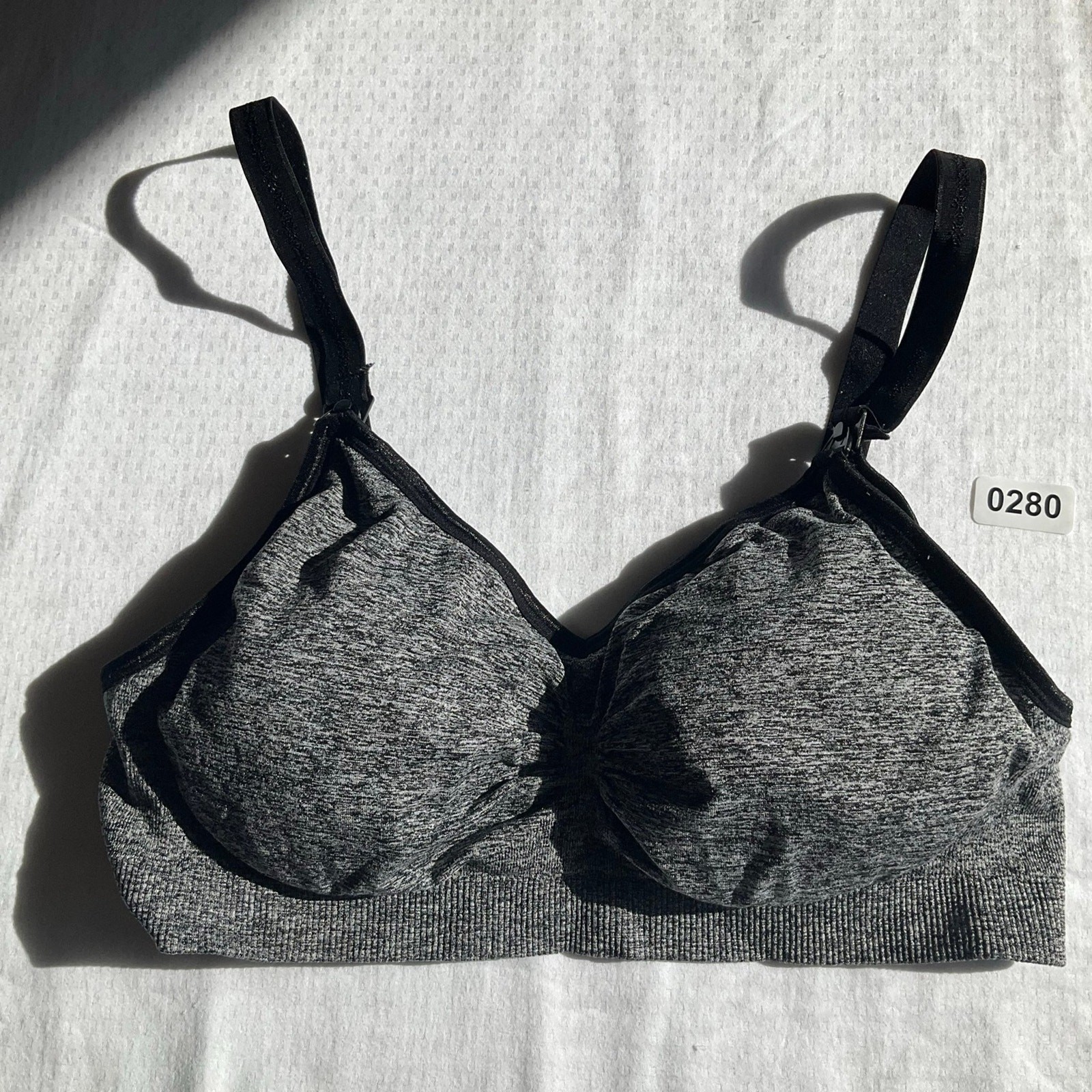 Bralette Nursing Bra size XL, Gray, 90%Nylon 10%Spandex