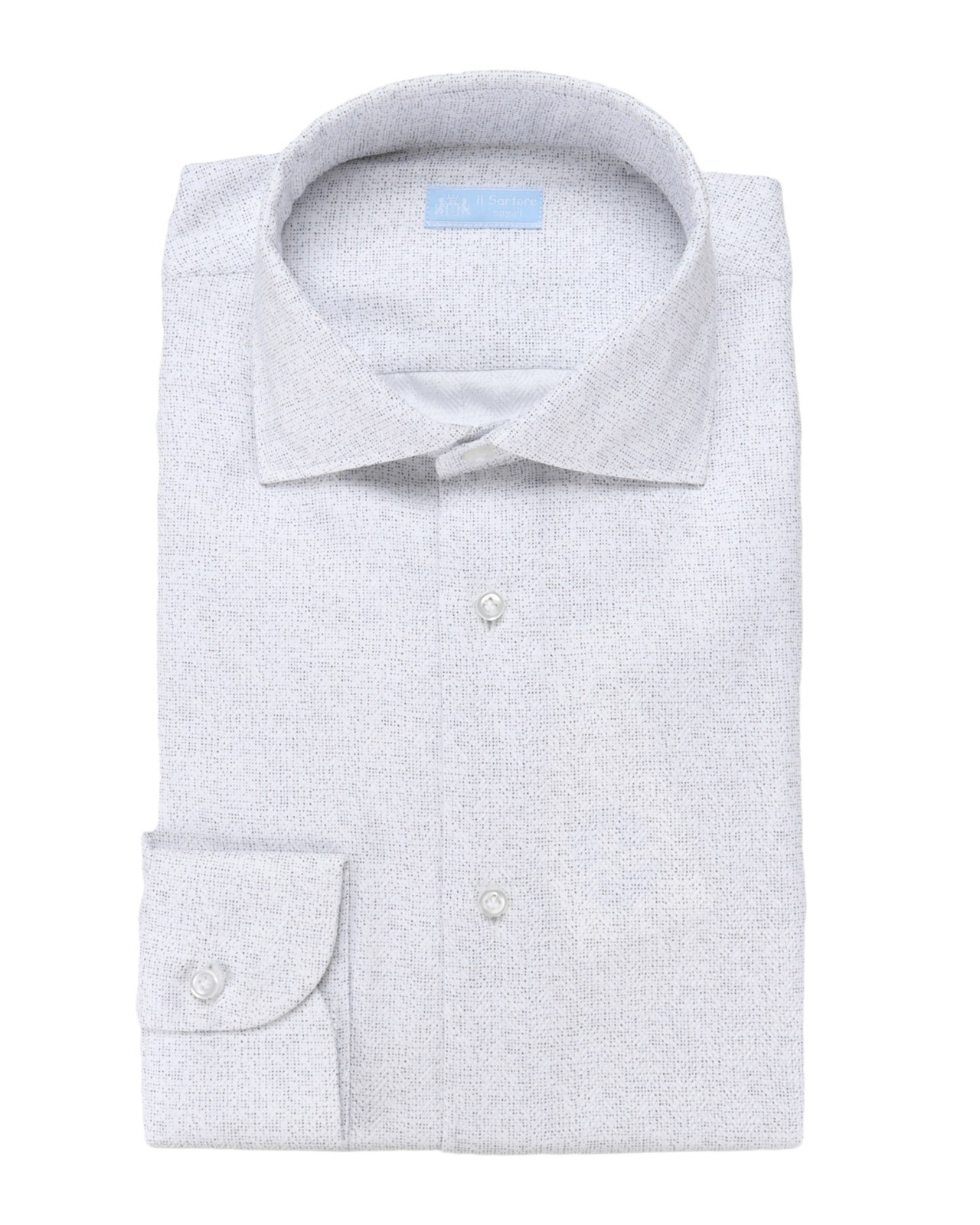 NWT IL SARTORE NAPOLI by VINCENZO DI RUGGIERO SHIRT white blue 43 17