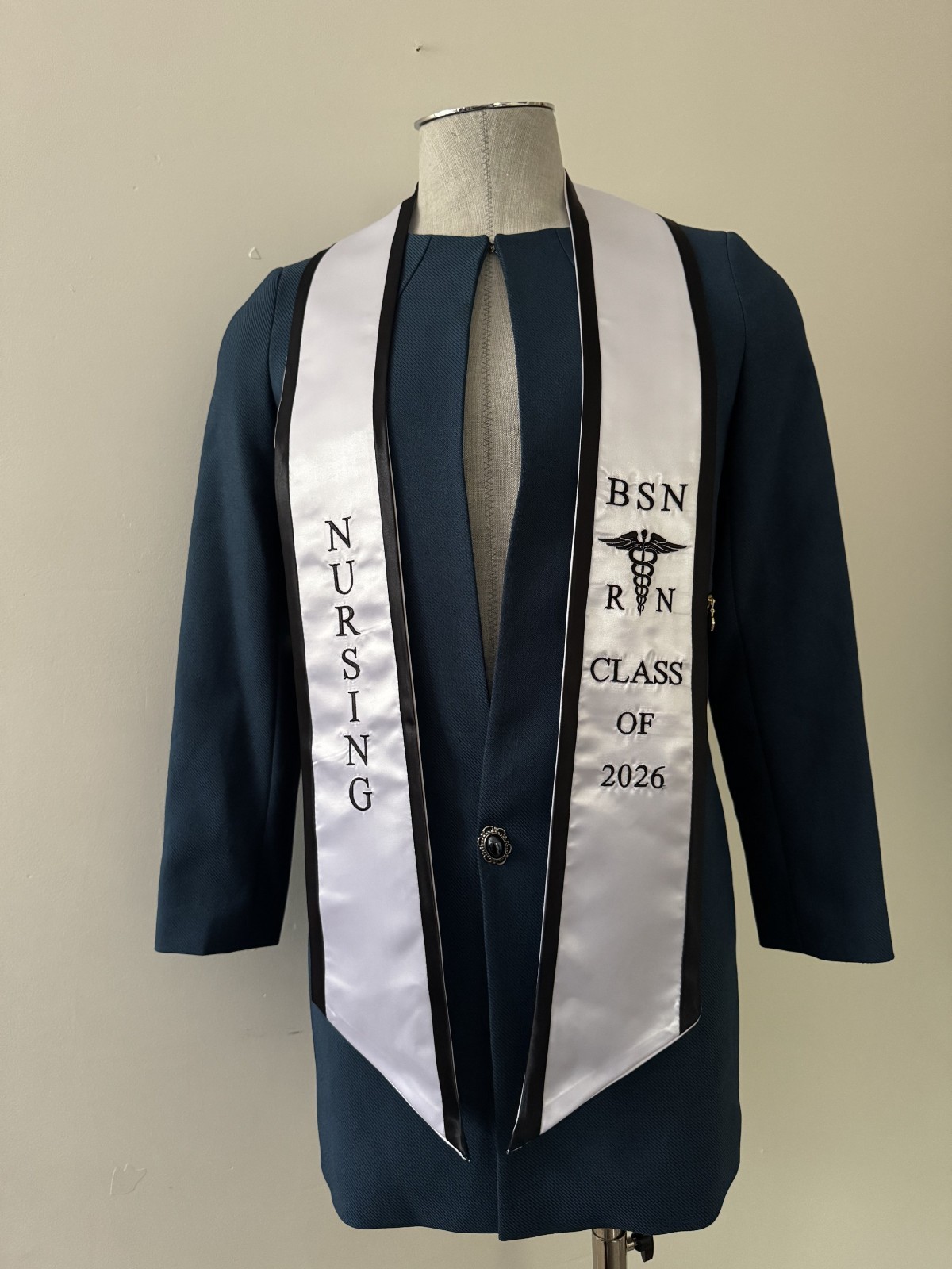 BSN RN Nursing Graduation Stole 2026 Embroidered Sash With Medical Logo