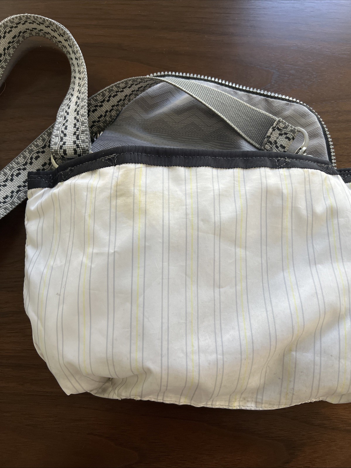 Lululemon Party Om Crossbody Messenger Gorpcore Festival Purse Gray Zig Zag