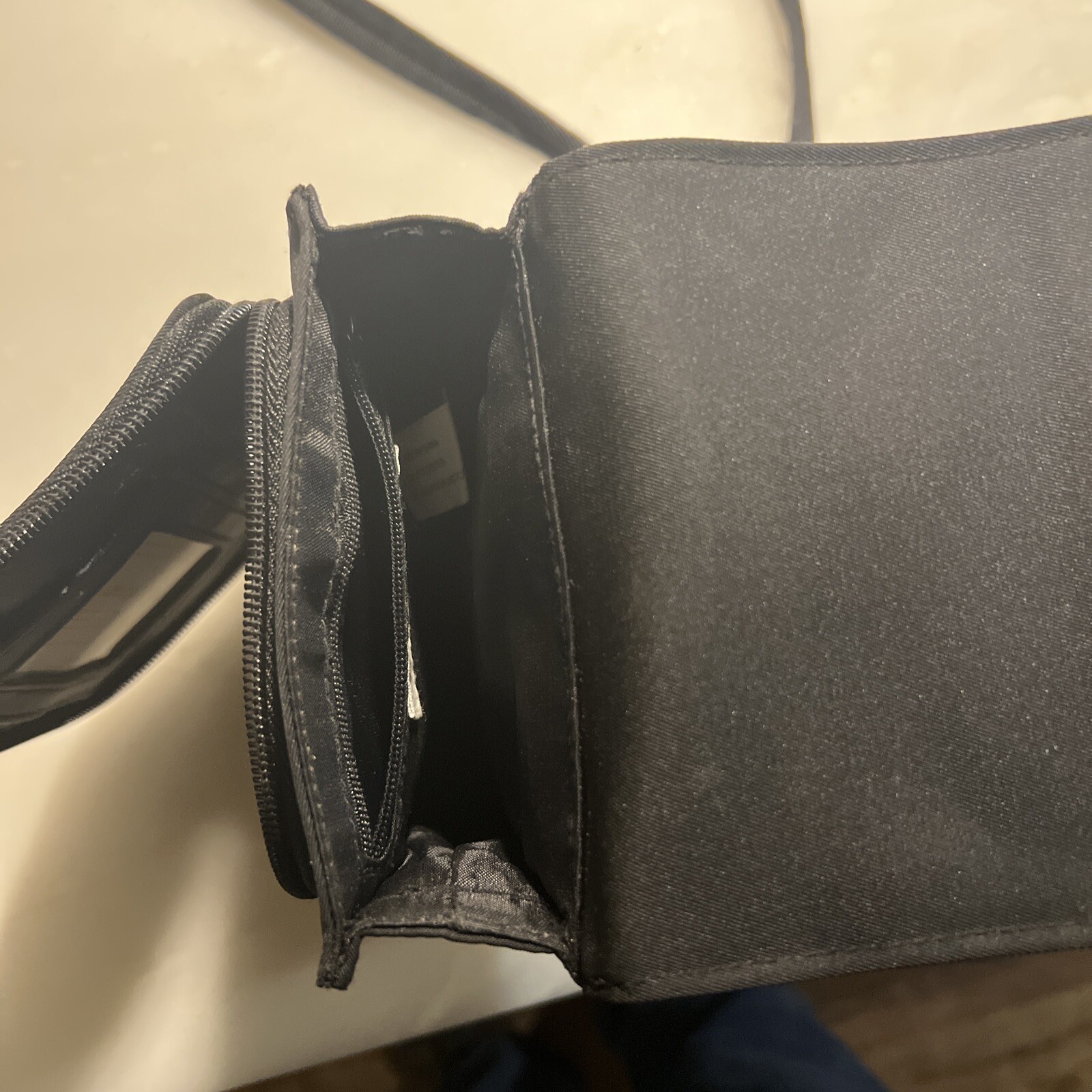 Worthington Small Crossbody Bag Black On Black Approximately 5x7x2-1/2 Compact
