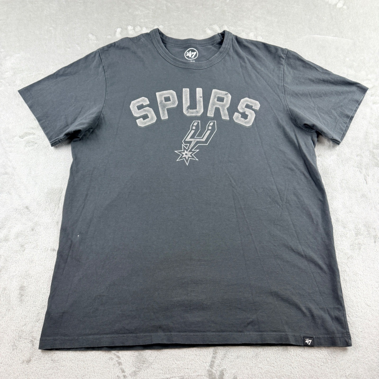 San Antonio Spurs 47 Brand Men’s Large T-Shirt Black NBA Basketball Graphic Tee