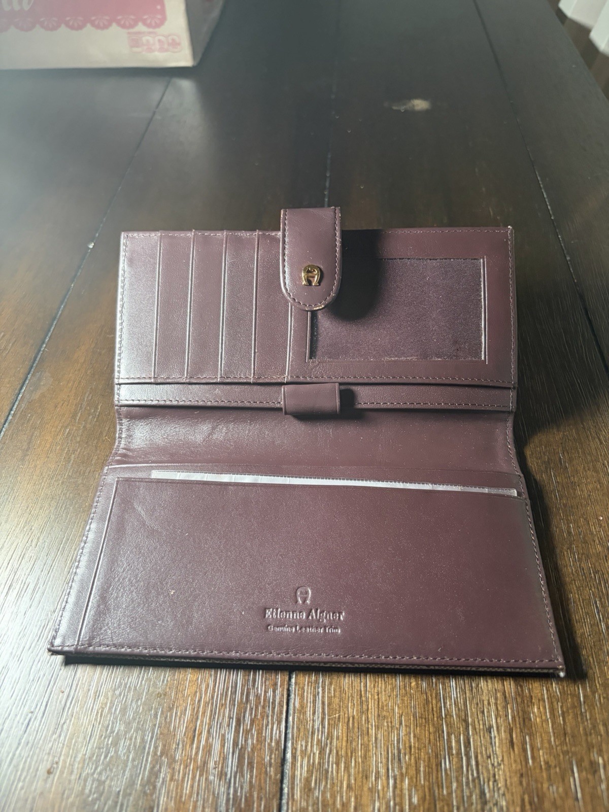 Vtg 90s Etienne Aigner Monogram Jacquard Long Continental Wallet