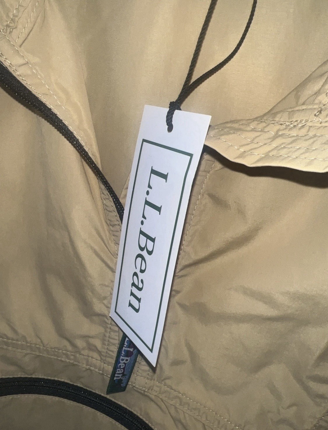 L.L. Bean Japan Edition Large Yellow Beige Milo Anorak Jacket Hooded Lightweight