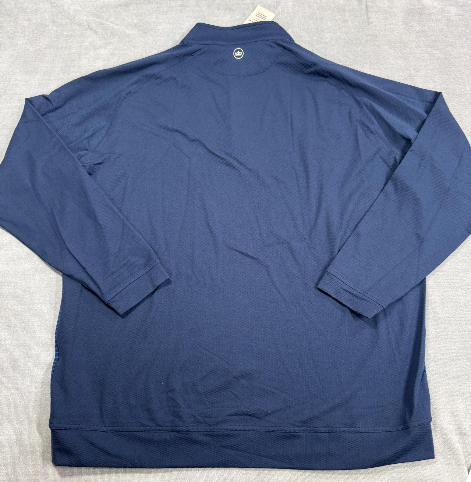 Peter Millar Sweater Men’s 2XL Crown Soft Stripe Print 1/4 Zip Blue