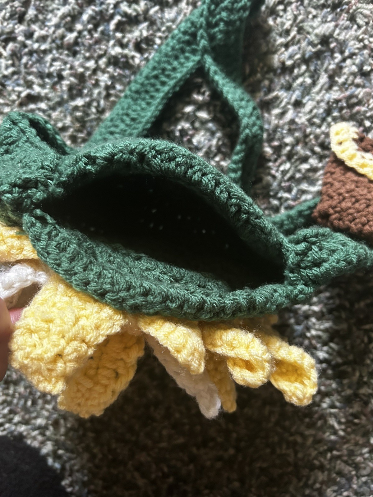 Crocheted Sunflower Purse and Wallet set