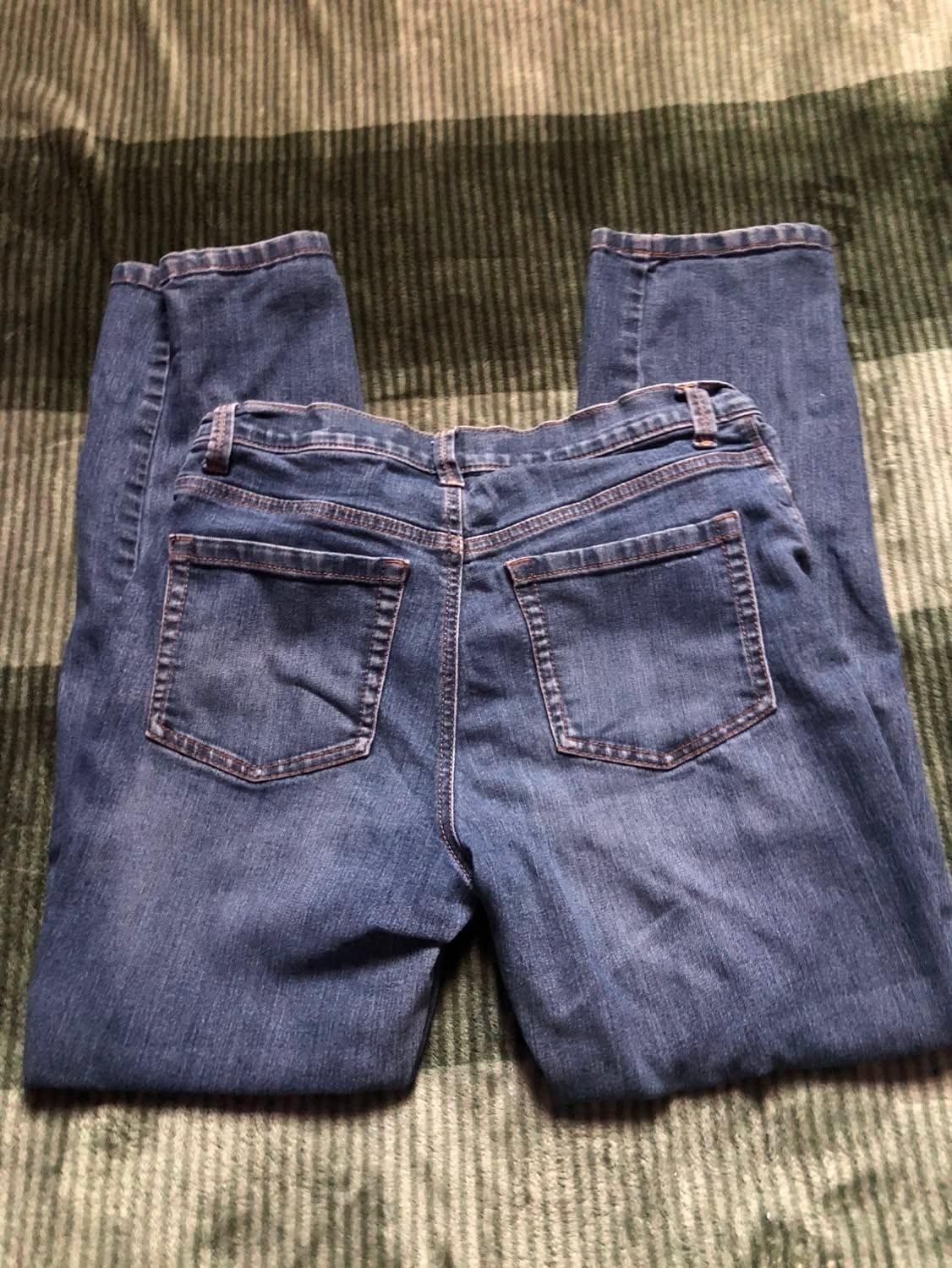 Gloria Vanderbilt Women’s Blue Denim Skinny Jeans 5-Pocket Button Zip Size 6