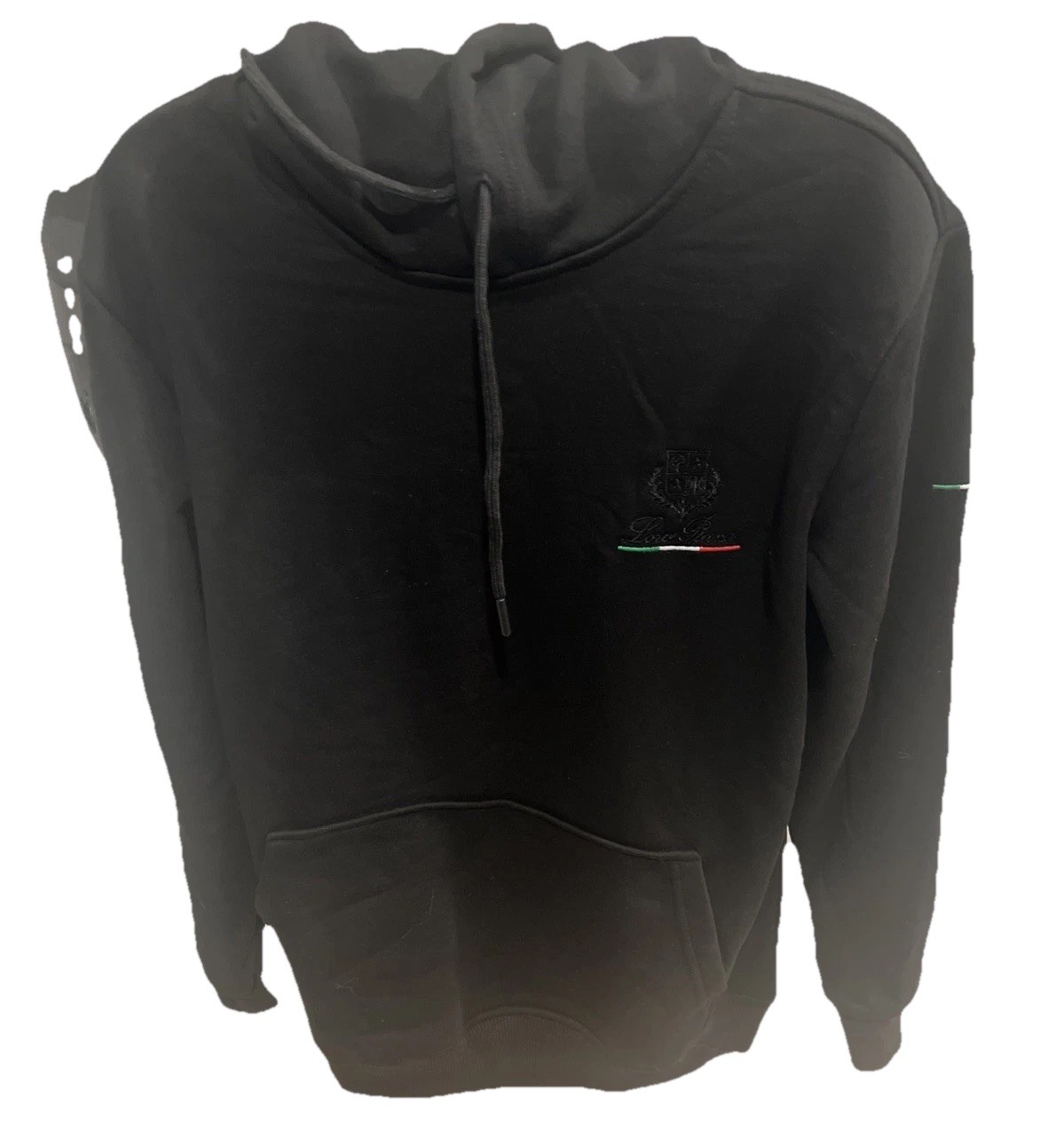 NWT Loro Piana Black Cotton Hoodie Men Size Small