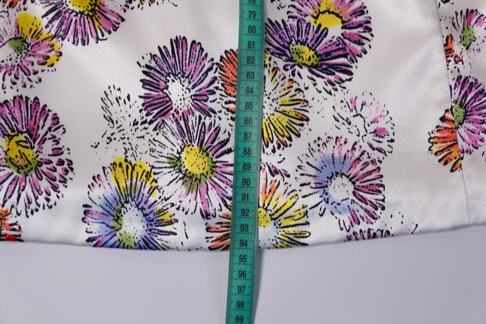 Joseph Ribkoff White Floral A-Line Dress UK 12 US 10 Sleeveless Knee Length