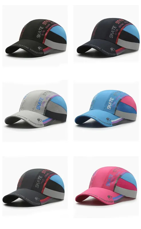 Quick Dry Baseball Cap Men Women Outdoor Sports Adjustable Sun Hats