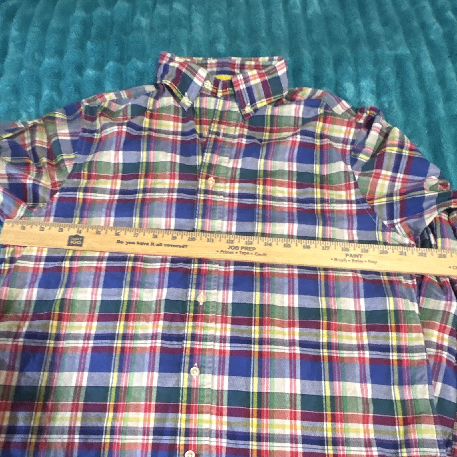 Cremieux Classics Men’s L Slim Fit Stretch Oxford Plaid Button-Down Shirt