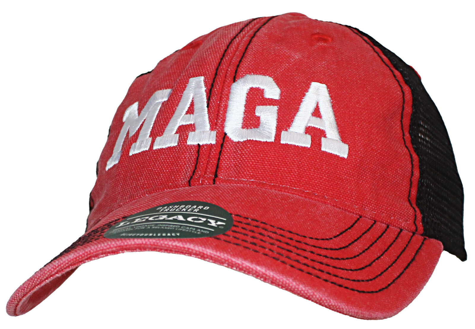 Tropic Hats Embroidered MAGA Trump Legacy Mesh Snapback Trucker Ballcap
