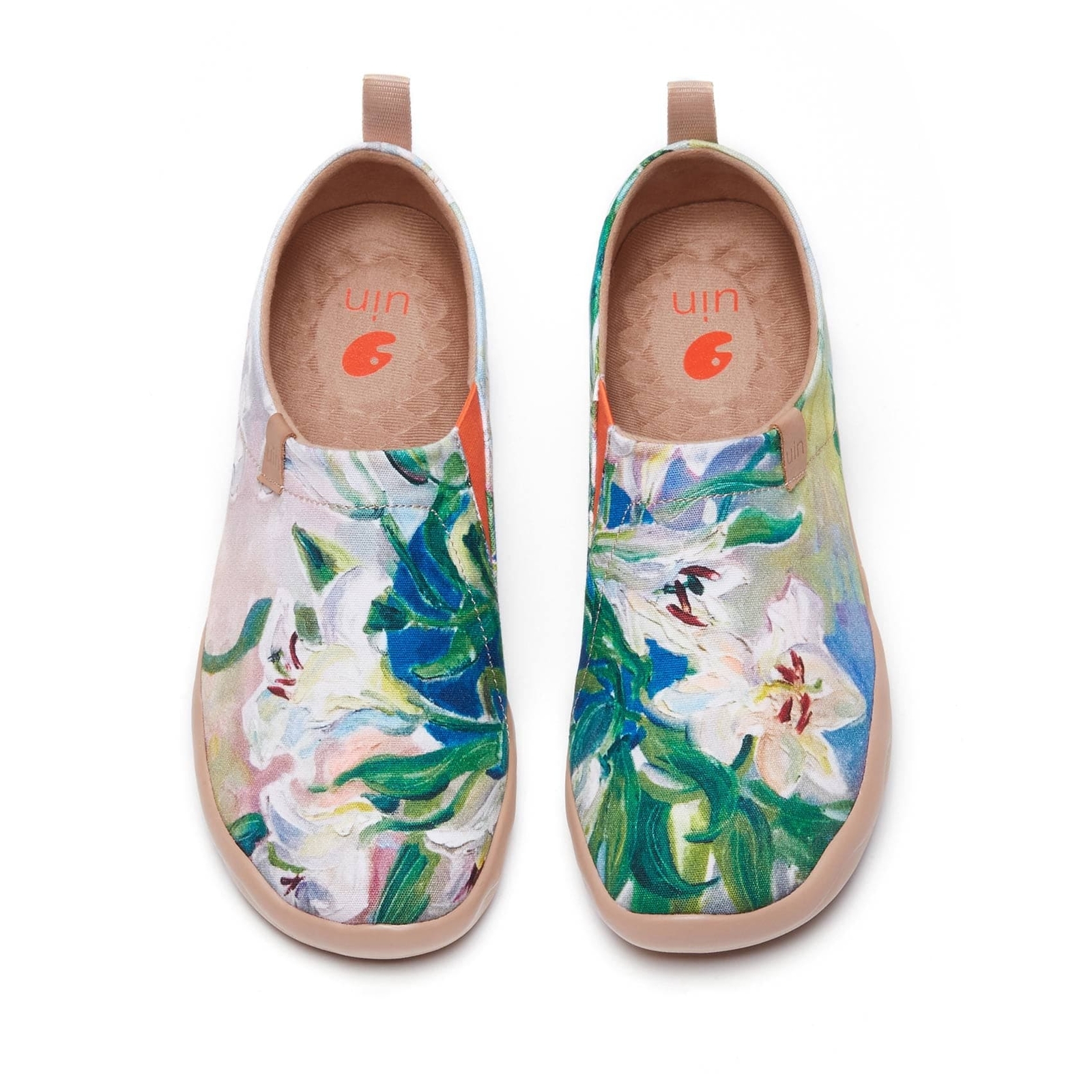 Women Size 5-12 UIN Slip On Shoes Canvas Comfortable Loafers “Yawning Lily”