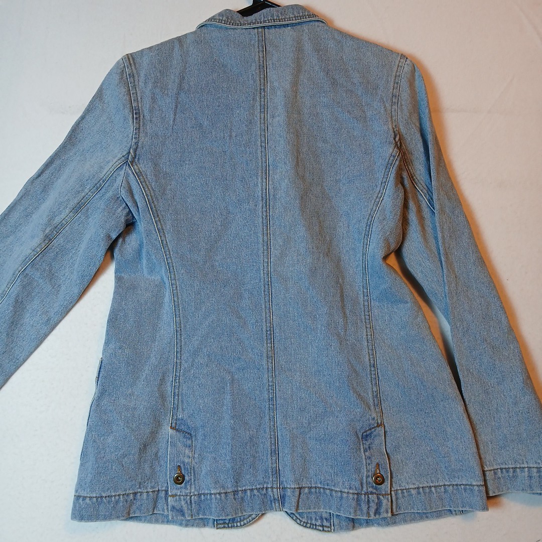 Harve Benard by Benard Holtzman Denim Jacket,embroidered Pockets NWT Size 10