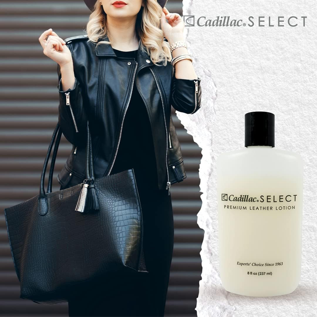 Cadillac Select Leather Lotion 8 Oz Premium Multi-use Leather Care Kit