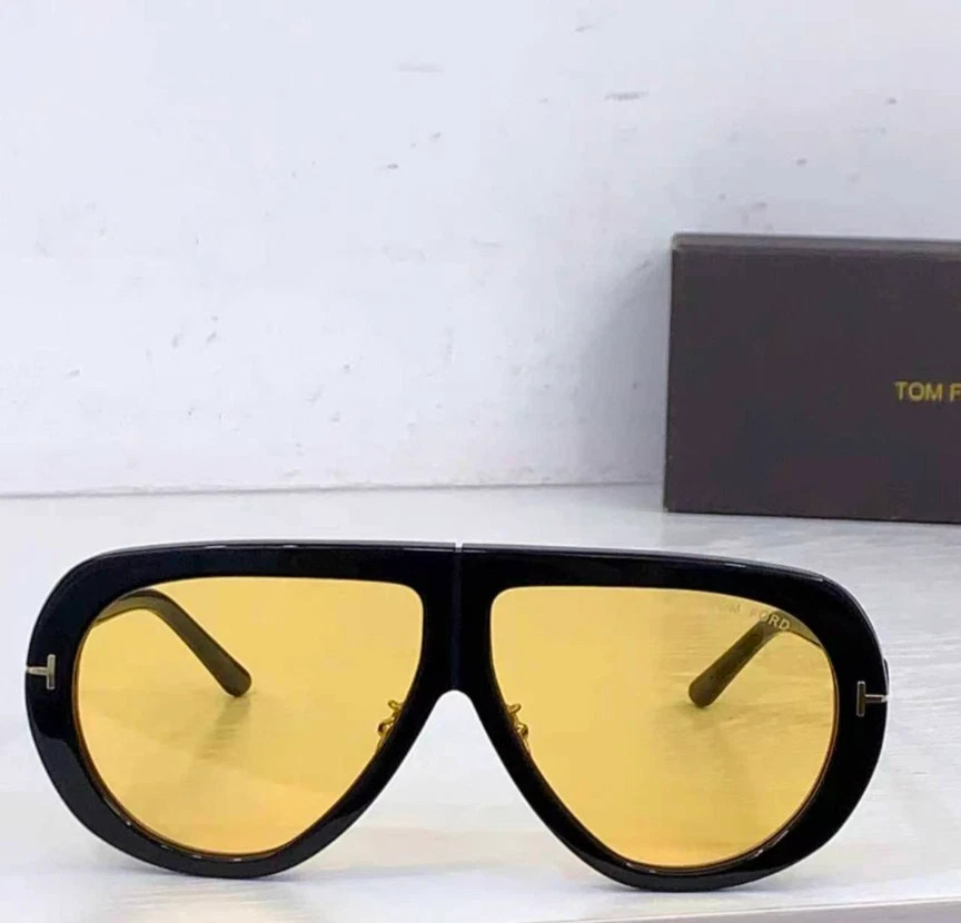 Tom Ford Troy Sunglasses FT0836 Black/Yellow 61-10-140mm With Case New