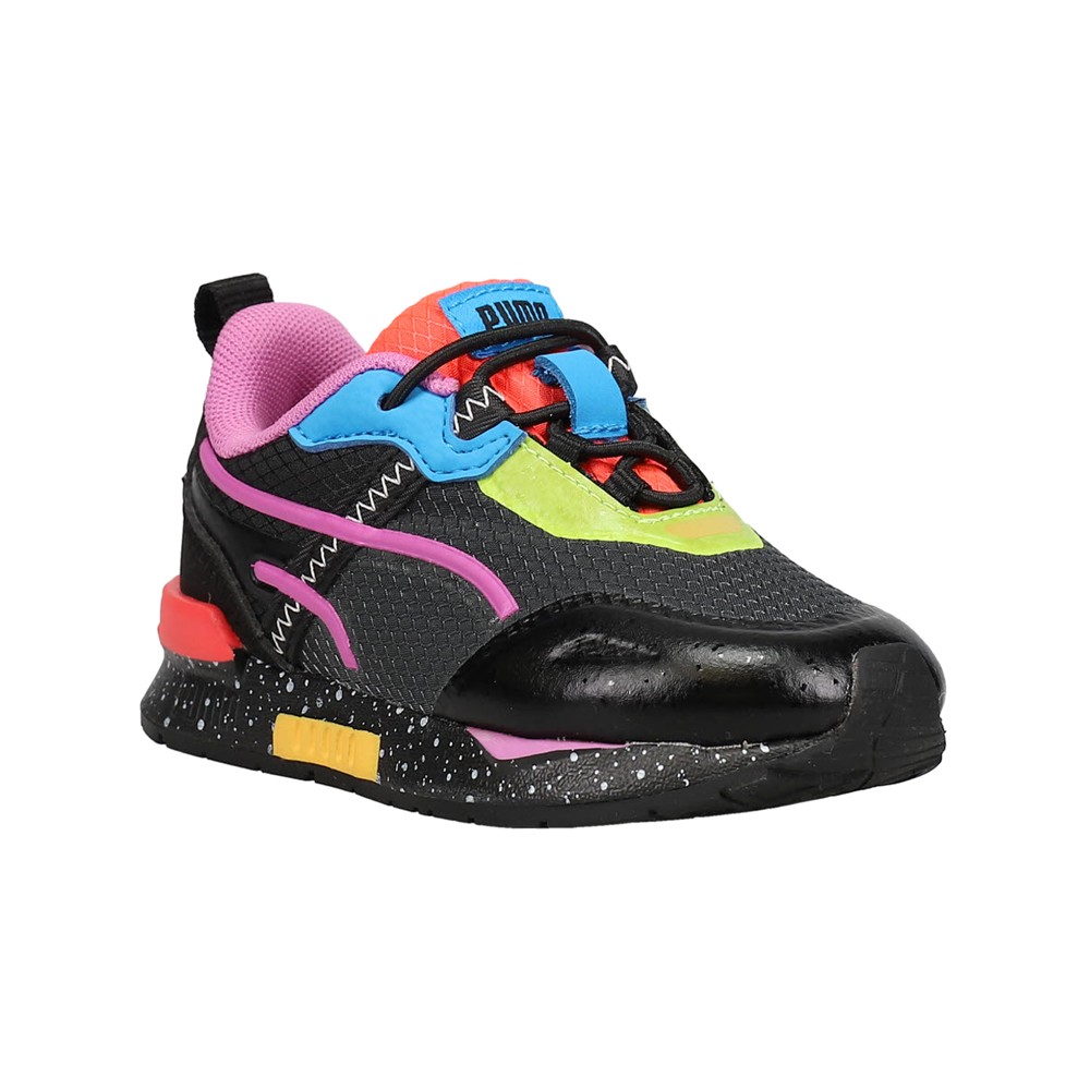 PUMA Mirage Tech Lava Lace Up Toddler Girls Black, Multi Sneakers Casual Shoes