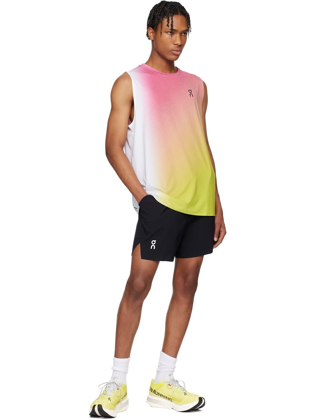 ON – Ben Shelton AO2025 – Men’s Court Tank (White Lime) | Size S