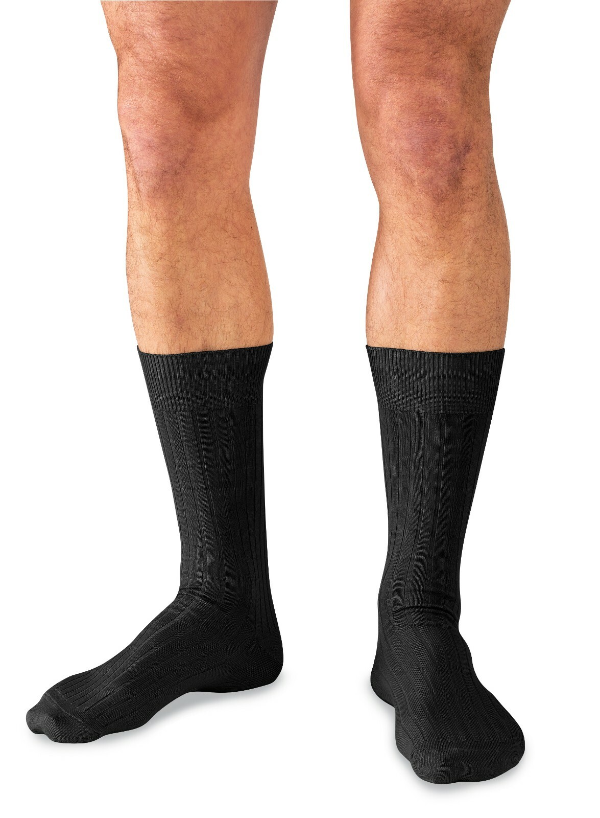 Men’s Mid-Calf Cotton Dress Socks, Quality Business Socks Made in USA